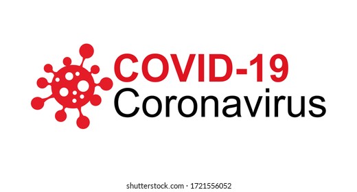 Coronavirus disease named COVID-19 by WHO(World Health organization).Icon logo dangerous virus vector illustration.