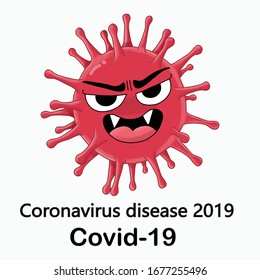 Coronavirus disease named COVID-19, dangerous virus vector illustration.