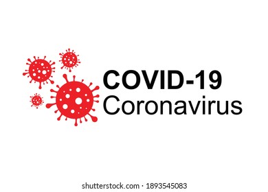 Coronavirus disease named COVID-19. Icon logo dangerous virus vector illustration.