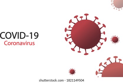  Coronavirus disease named COVID-19, pandemic risk background vector illustration