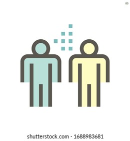 Coronavirus disease outbreak vector icon design, 48x48 pixel perfect and editable stroke.