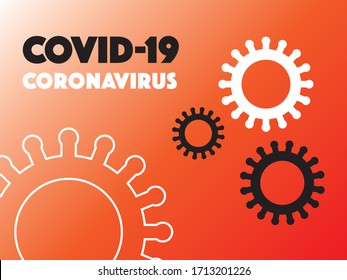 Coronavirus disease vector background. Covid-19 typographic and visual editing.