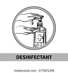 Coronavirus Disinfectant Logo Template Illustrator