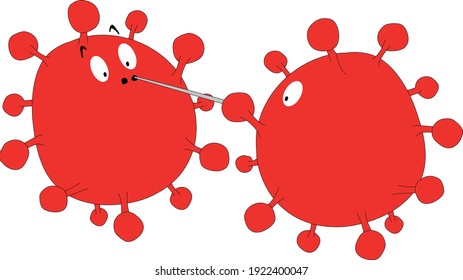 Coronavirus, das PCR auf ein anderes Koronavirus anwendet.