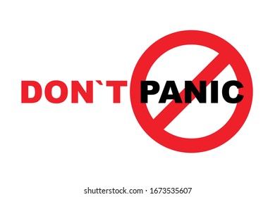 Coronavirus. Don't panic illustration, vector in flat design