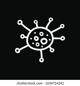 coronavirus doodle icon, vector illustration