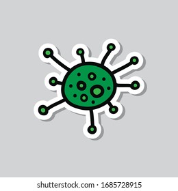 coronavirus doodle icon, vector illustration