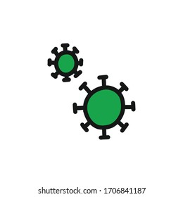 icono del doodle coronavirus, ilustración vectorial