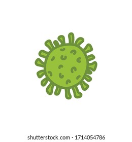 coronavirus doodle icon, vector illustration