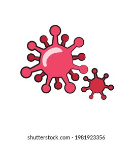 Coronavirus in drawing style isolated vector. Hand drawn object illustration for your presentation, teaching materials or others.