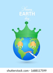 Coronavirus. Earth day. Earth Corona virus. Environmental activist. Print t shirt. Ecology icons. Earth. Lifestyle healthy. Save the earth vector