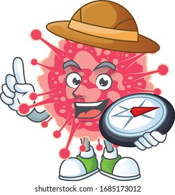 Coronavirus emergency an experienced explorer working using a compass