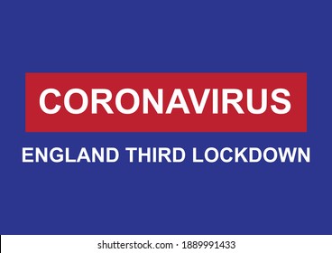 Coronavirus England third lockdown vector