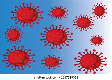 coronavirus epidemic bacteria image covid-19 vectorial