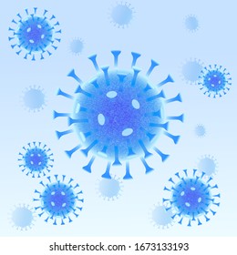 
 Coronavirus-Epidemie. Molecules covid-19. Vektorillustration.