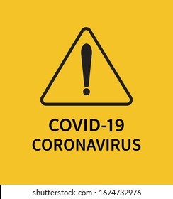 Signo de advertencia de epidemia de coronavirus. Ilustración del vector
