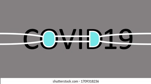 Coronavirus face mask abstract background