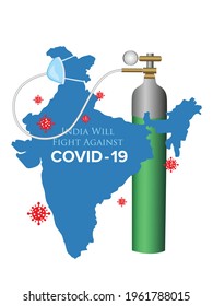 Coronavirus fight poster. India will fight against Covid-19 social media post. Vector Illustration design - Shutterstock ID 1961788015