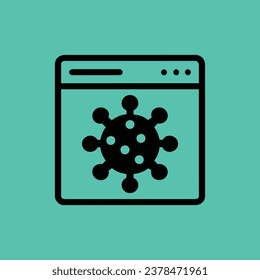 coronavirus file icon logo template design
