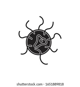 coronavirus flat icon, vector color illustration