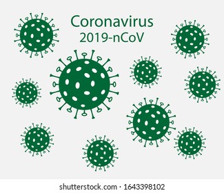 Coronavirus, icono de la gripe. Ilustración vectorial, diseño plano.