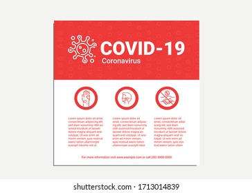 Coronavirus Flyer, Covid 19 Precautions And Protection