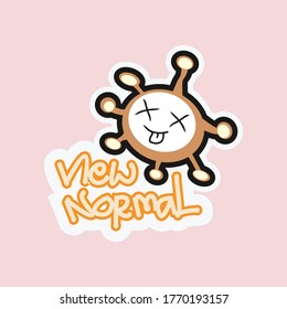 Coronavirus in funny character shapes that are invincible pink background is very suitable for printing on t shirts or as stickers can also be on paper as a cute cover.