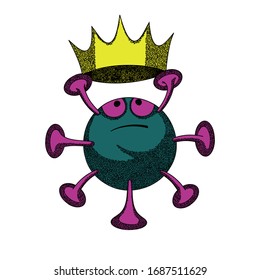 Coronavirus Funny Illustration Dangerous Virus Relieve Stock Vector coronavirus-funny-illustration-dangerous-virus-relieve-stock-vector