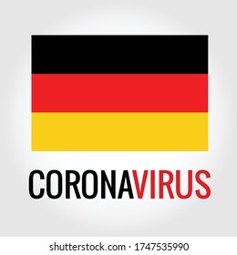 Coronavirus in Germany. Vector EPS 10 illustration.