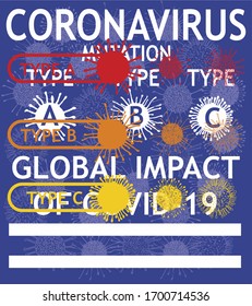 coronavirus graphic design vector art