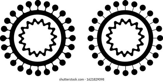 Coronavirus graphic image. The scheme of the structure. Vector illustration