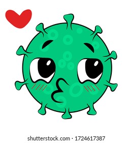 coronavirus green sticker vector illustration