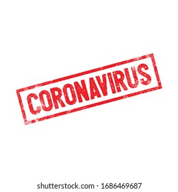 Coronavirus grunge ink stamp red vector