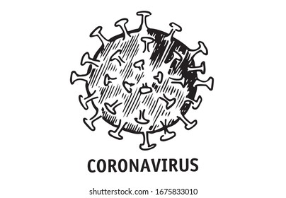 Coronavirus hand drawn vector illustration