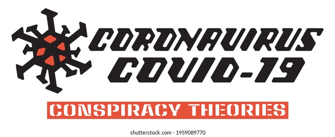 Coronavirus hand lettering. Covid-19 hand drawn. Vector print illustration. Vector illustration