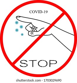 coronavirus hand protection icon, stop pandemic