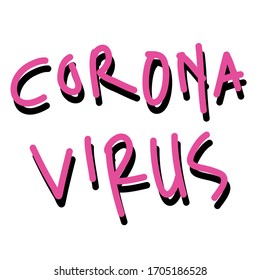 Coronavirus hand written vector illustration 