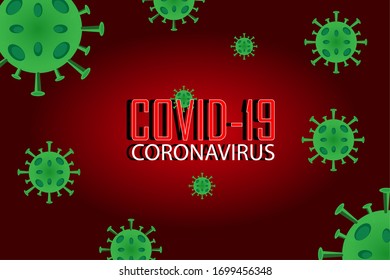 Coronavirus has another name COVID-19. Illustration of Coronavirus disease that attacks the respiratory tract. EPS 10 Vector.