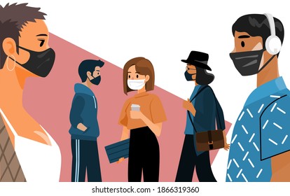 The coronavirus has not stopped spreading the infection. People spend their daily lives protecting themselves and others by wearing masks.