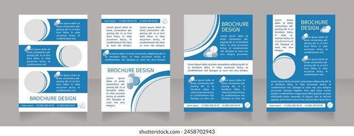 Coronavirus hospital treatment blank brochure layout design. Vertical poster template set with empty copy space for text. Premade corporate reports collection. Editable flyer paper pages