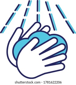 Coronavirus Hygiene Set Icons : Sanitizer, Man & Woman with Mask, Shower, Gloves, Bath and more...