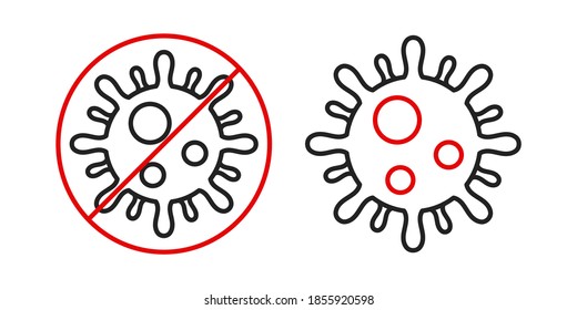 Coronavirus-Symbol. 2019-nCoV Coronavirus Bacteria. Vektorgrafik.