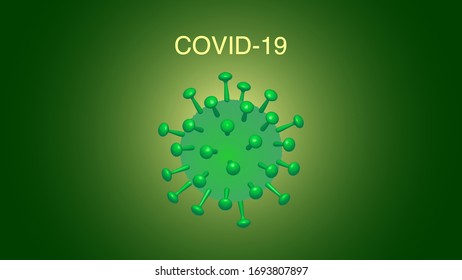 Coronavirus Icon, 2019-nCoV Novel Coronavirus Bacteria. Dangerous Coronavirus Cell in China, Wuhan. Isolated Vector Icon
