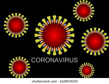 Coronavirus icon, 2019-nCov novel coronavirus concept resposible for flu outbreak and coronaviruses influenza as dangerous flu strain cases as a pandemic. Vector background 