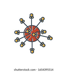 Coronavirus icon, 2019-nCov novel coronavirus concept resposible for asian flu outbreak 