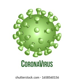 Coronavirus icon, 2019-nCov novel coronavirus concept resposible for asian flu outbreak and coronaviruses influenza. Vector isolated