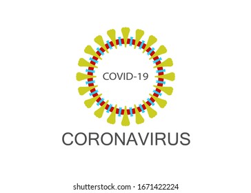 Coronavirus icon, 2019-nCov novel coronavirus concept resposible for flu outbreak and coronaviruses influenza as dangerous flu strain cases as a pandemic. Sars Cov 2 Vector isolated