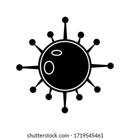 Coronavirus icon, 2019-nCov novel coronavirus concept resposible for asian flu outbreak and coronaviruses influenza as dangerous flu strain cases as a pandemic. Vector isolated