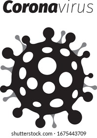 Coronavirus Icon Cell COVID 19 New Infection Influenza Dangerous China Vector Isolated
