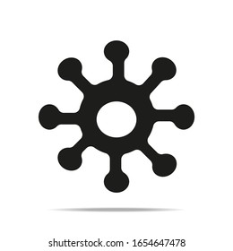 Coronavirus icon. China coronavirus. Black coronavirus sign.